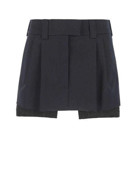 miu miu chino skirt|Navy Chino Miniskirt .